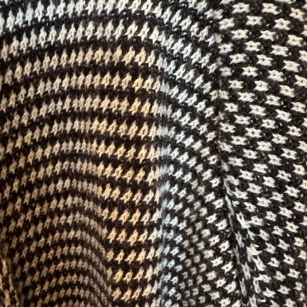 RD Style Black and Cream Open Front Cardigan - Picture 3 of 4